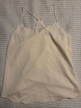 J. Crew Scalloped-Neck Ivory Camisole